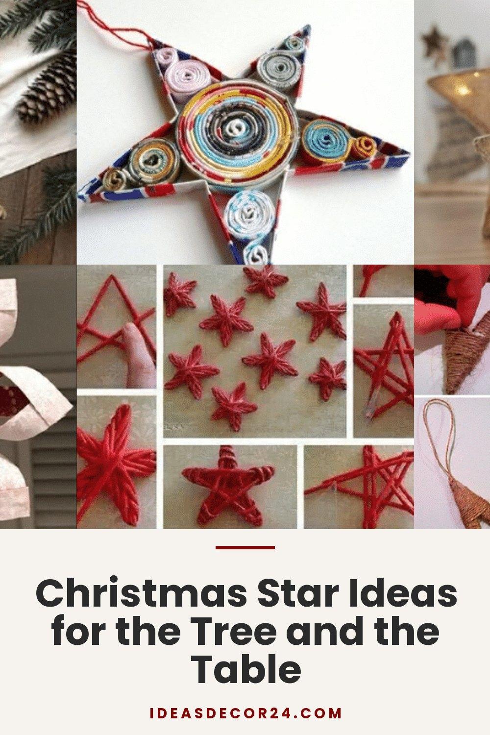 Christmas Star Ideas for the Tree and the Table