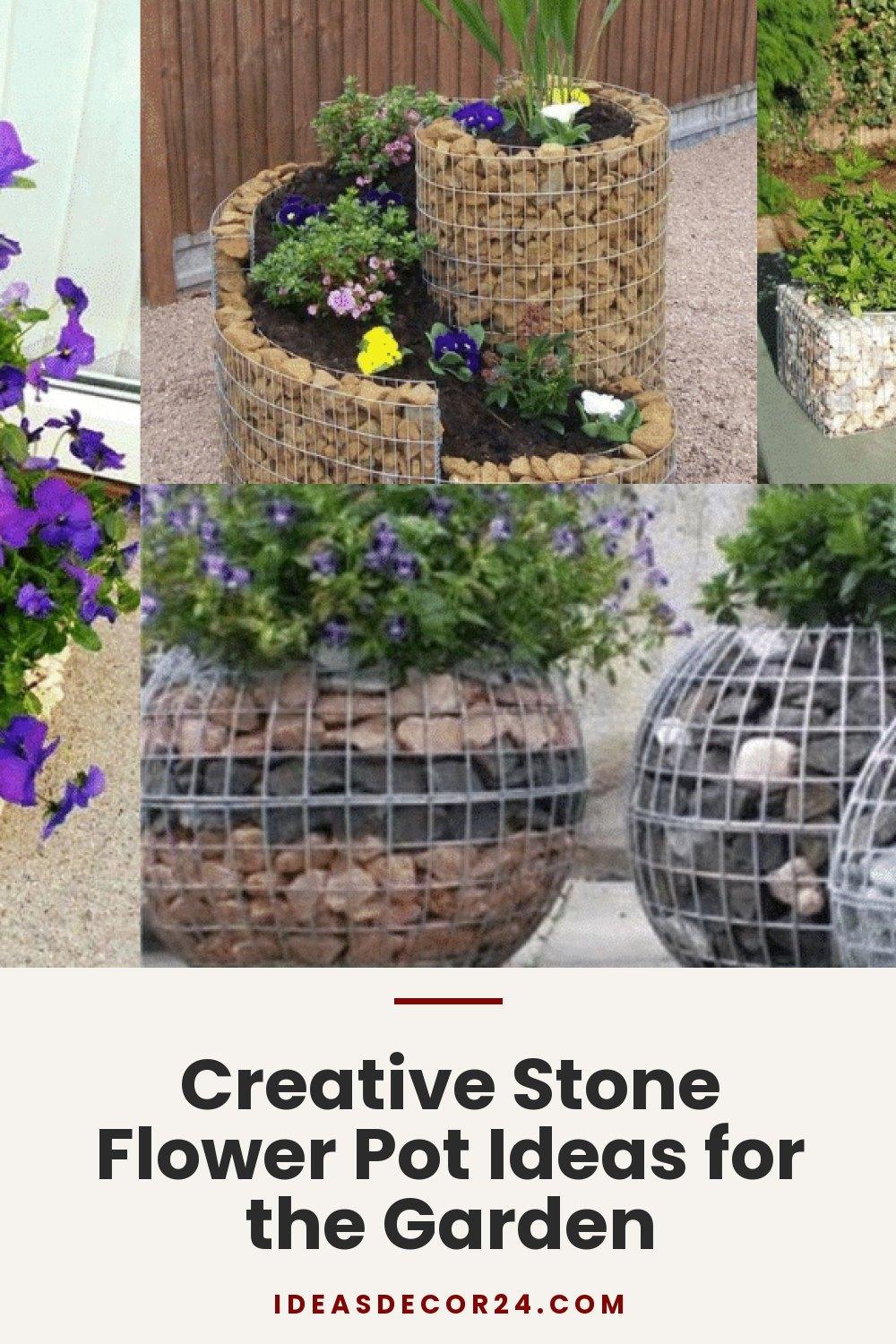 Creative Stone Flower Pot Ideas for the Garden