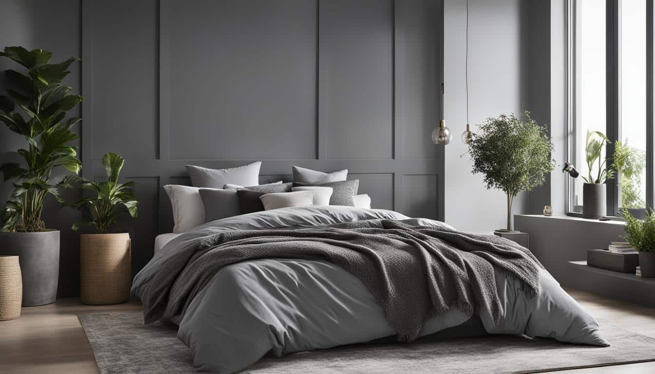 Cozy grey bedroom