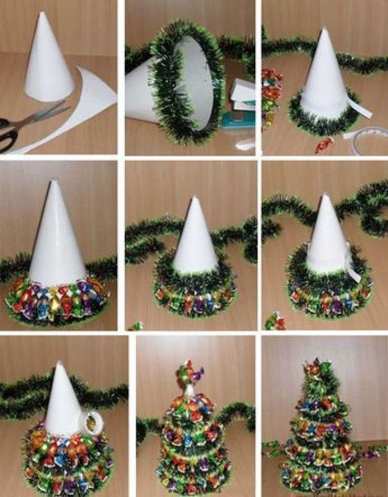 DIY christmas trees made candy 8