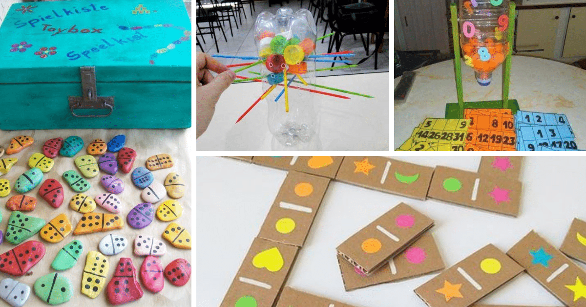 Children’s games made with recycled material
