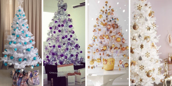Decorate White Christmas Trees
