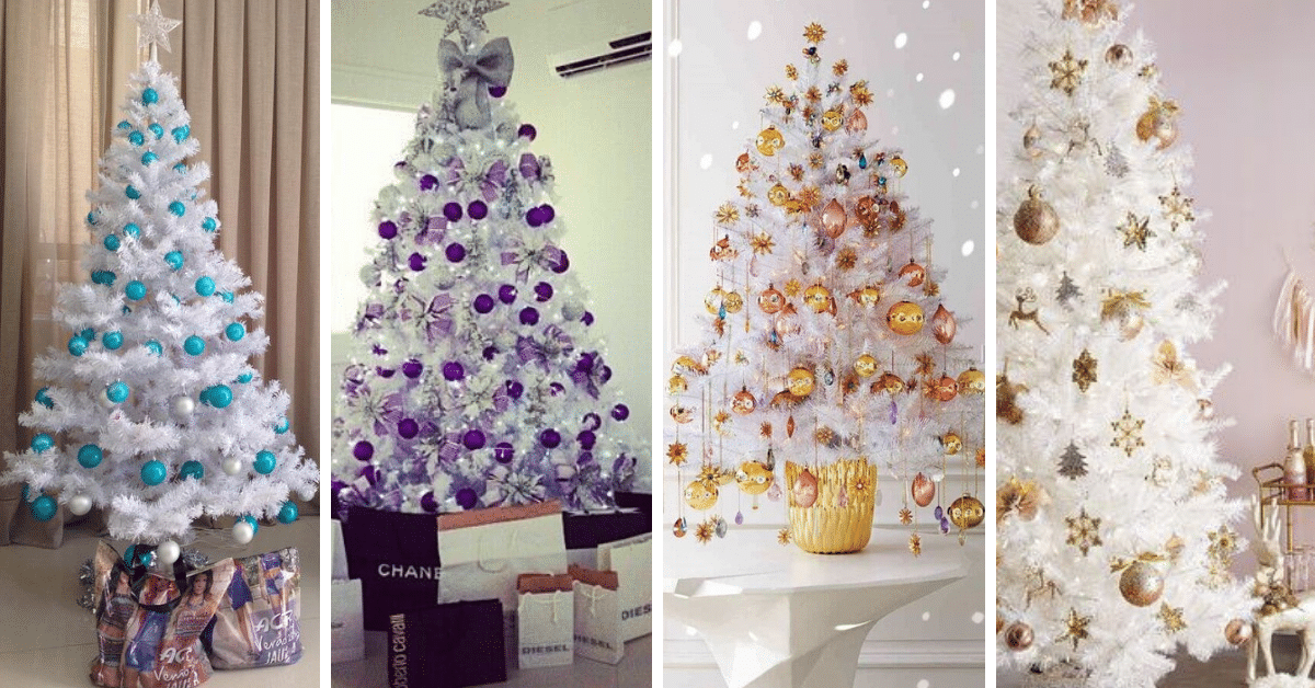 Decorate White Christmas Trees