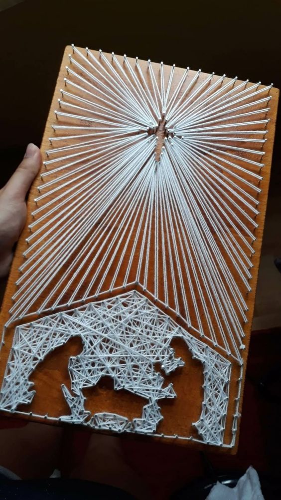 amazing christmas string art ideas 16