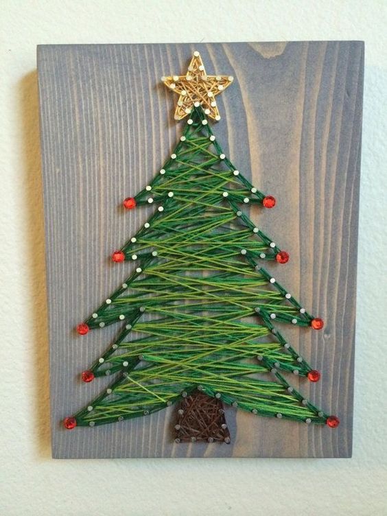 amazing christmas string art ideas 3