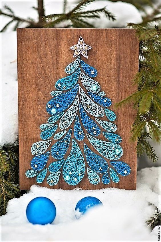 amazing christmas string art ideas 4