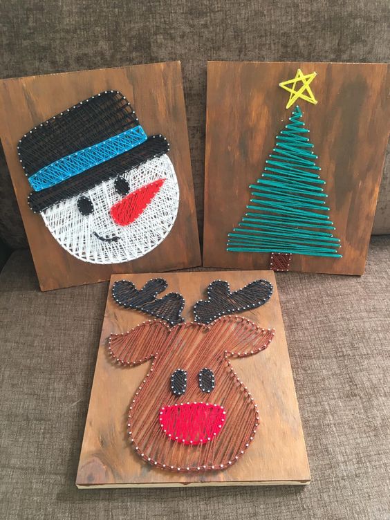 amazing christmas string art ideas 8