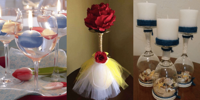 amazing crafts with wine glasses