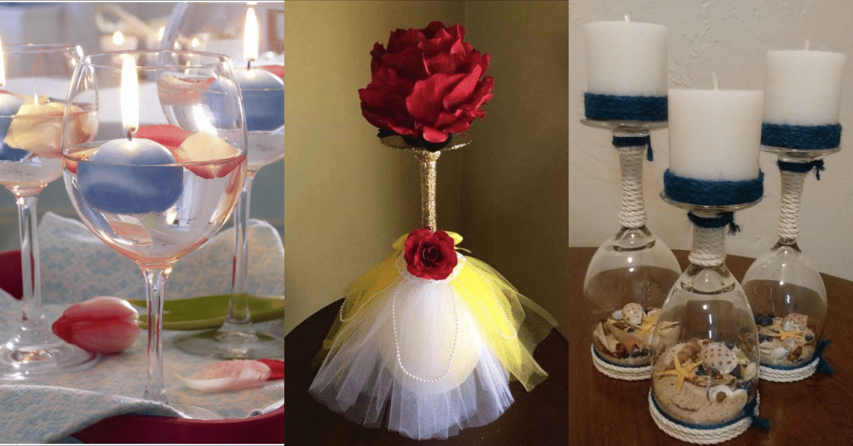 Amazing crafts with wine glasses