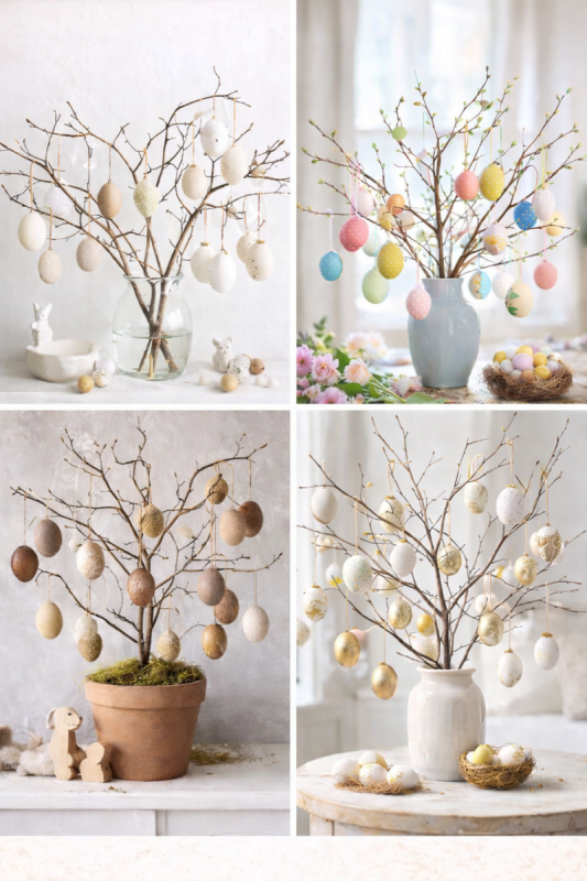 amazing easter tree ideas with branches and eggs 2 scaled