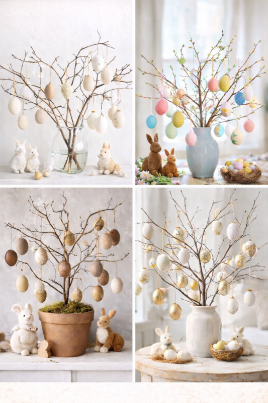 amazing easter tree ideas with branches and eggs scaled