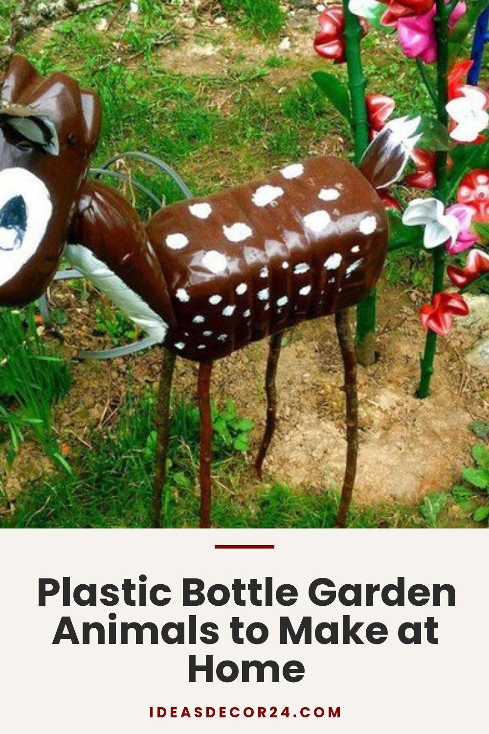 Plastic Bottle Garden Animals to Make at Home