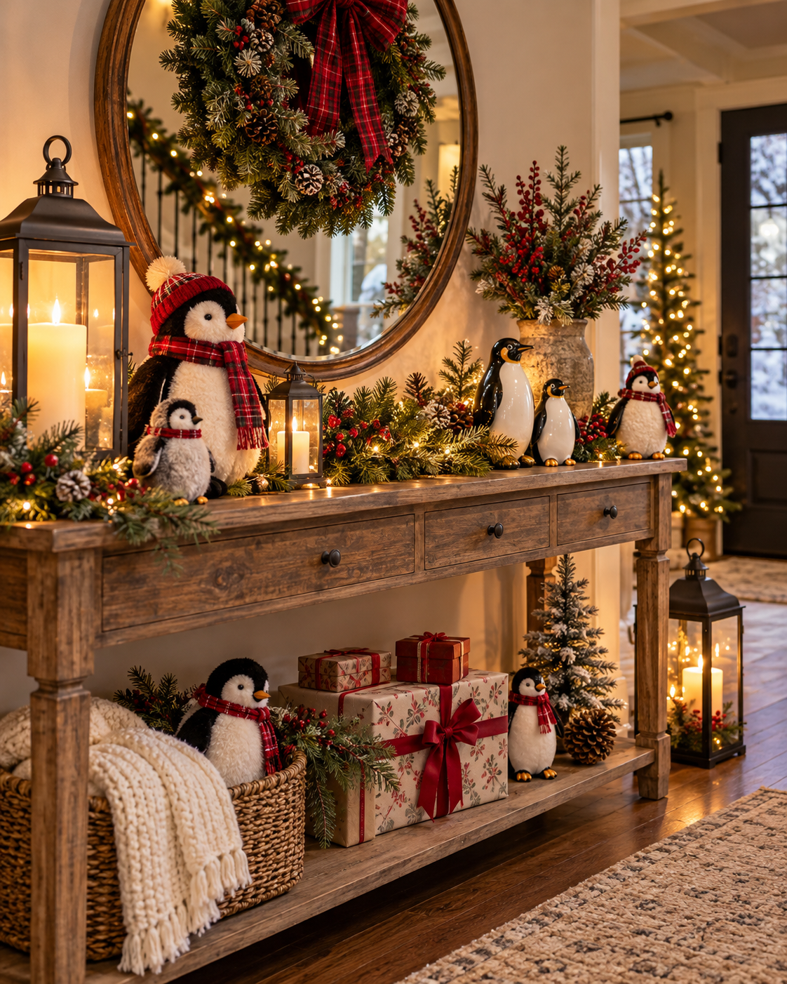 Beautiful Christmas D&eacute;cor Featuring Penguins for Home beautiful christmas decor featuring penguins for home 1