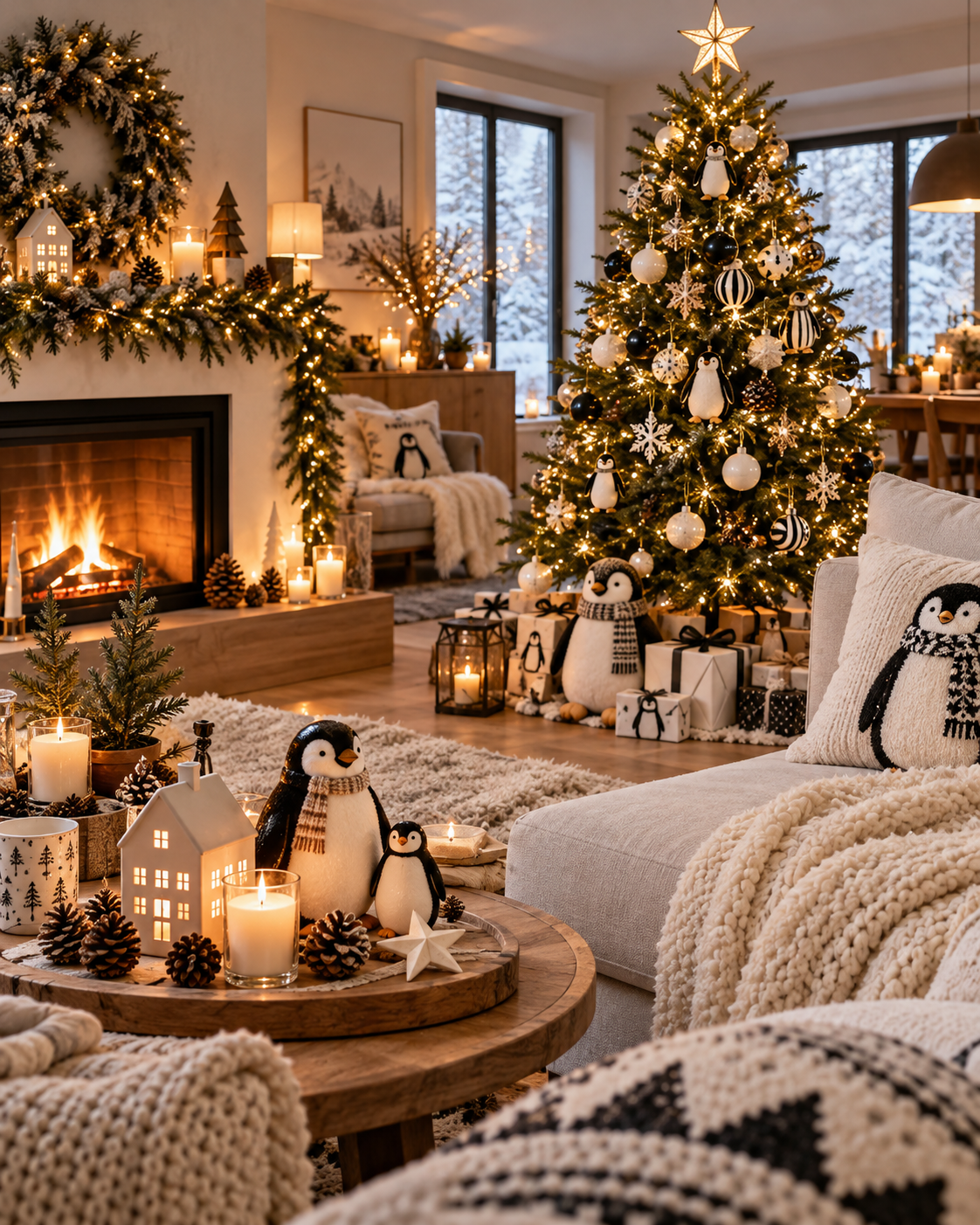 Beautiful Christmas D&eacute;cor Featuring Penguins for Home beautiful christmas decor featuring penguins for home 8