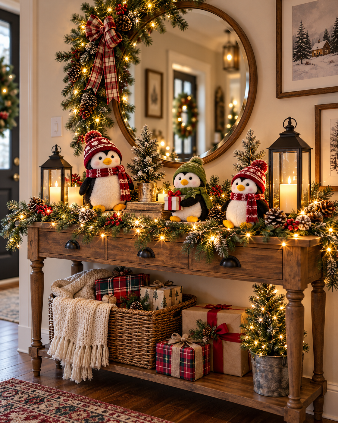 Beautiful Christmas D&eacute;cor Featuring Penguins for Home beautiful christmas decor featuring penguins for home 9