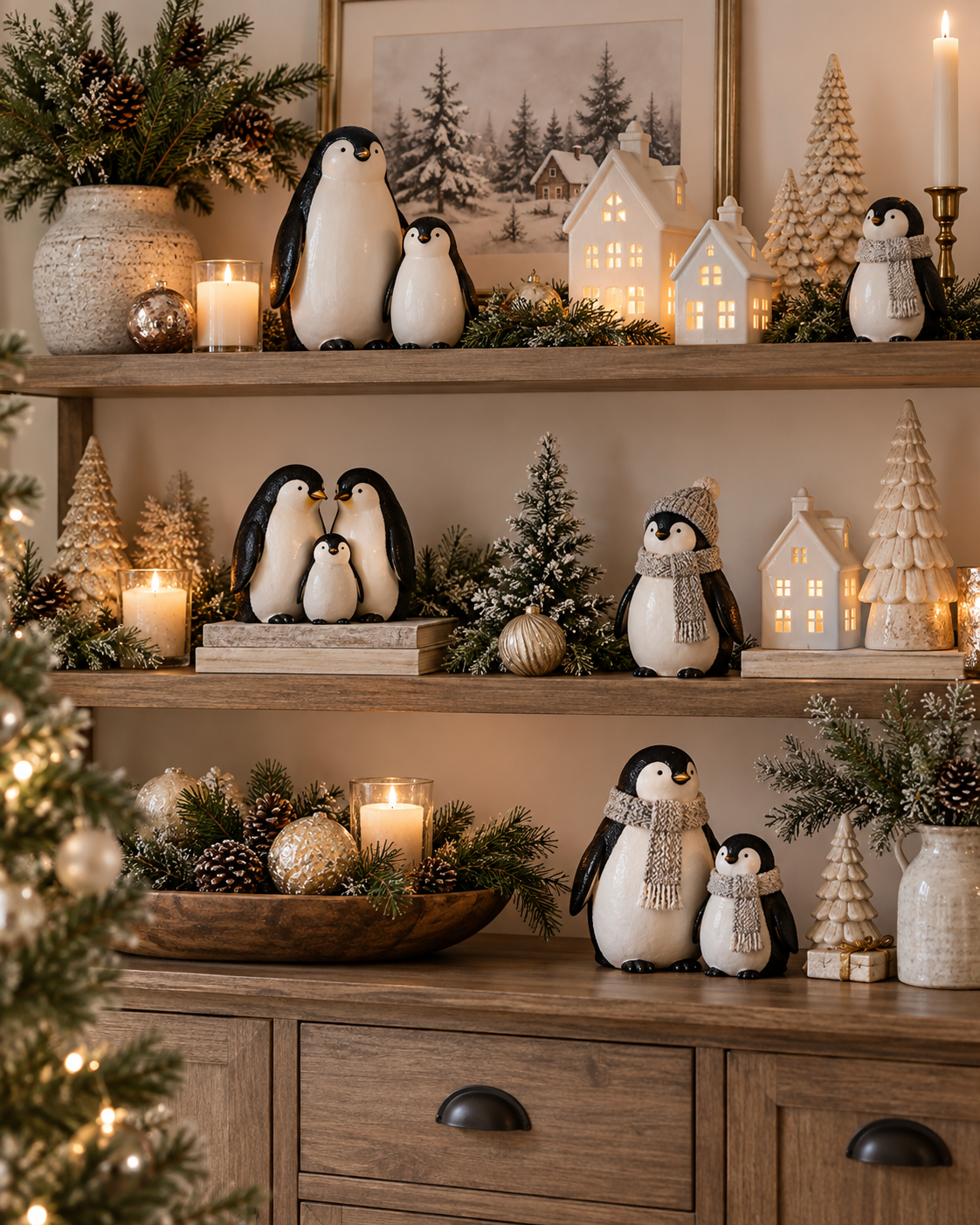 Beautiful Christmas D&eacute;cor Featuring Penguins for Home beautiful christmas decor featuring penguins for home