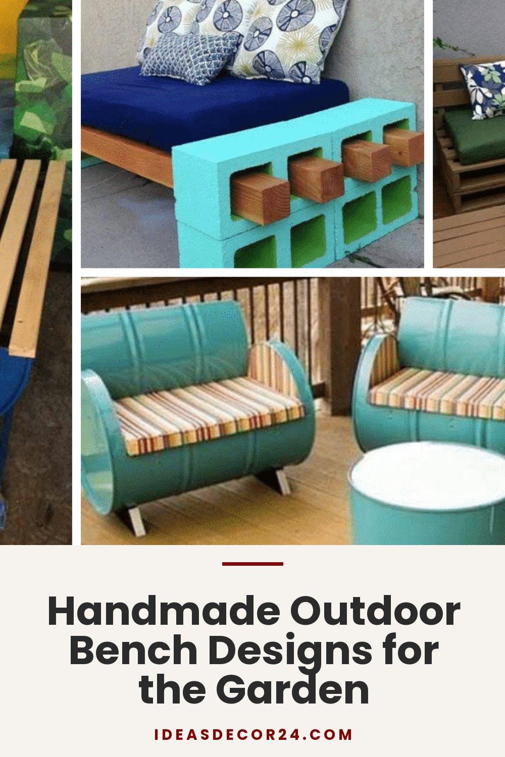 Handmade Outdoor Bench Designs for the Garden