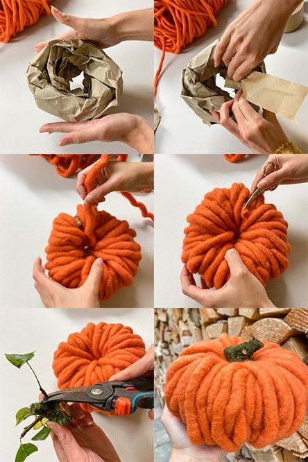 beautiful pumpkins made with fabrics 4