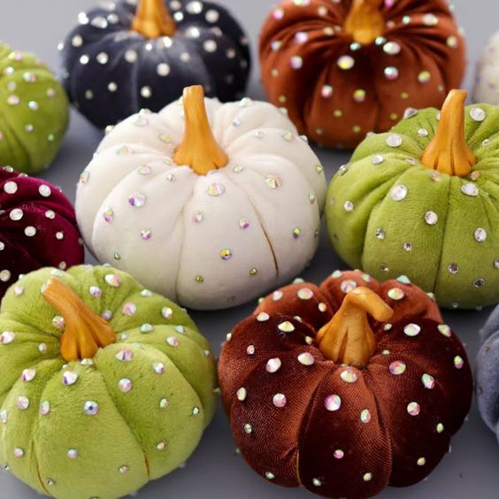 beautiful pumpkins made with fabrics 7