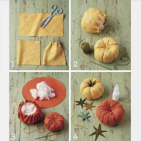 beautiful pumpkins made with fabrics 9