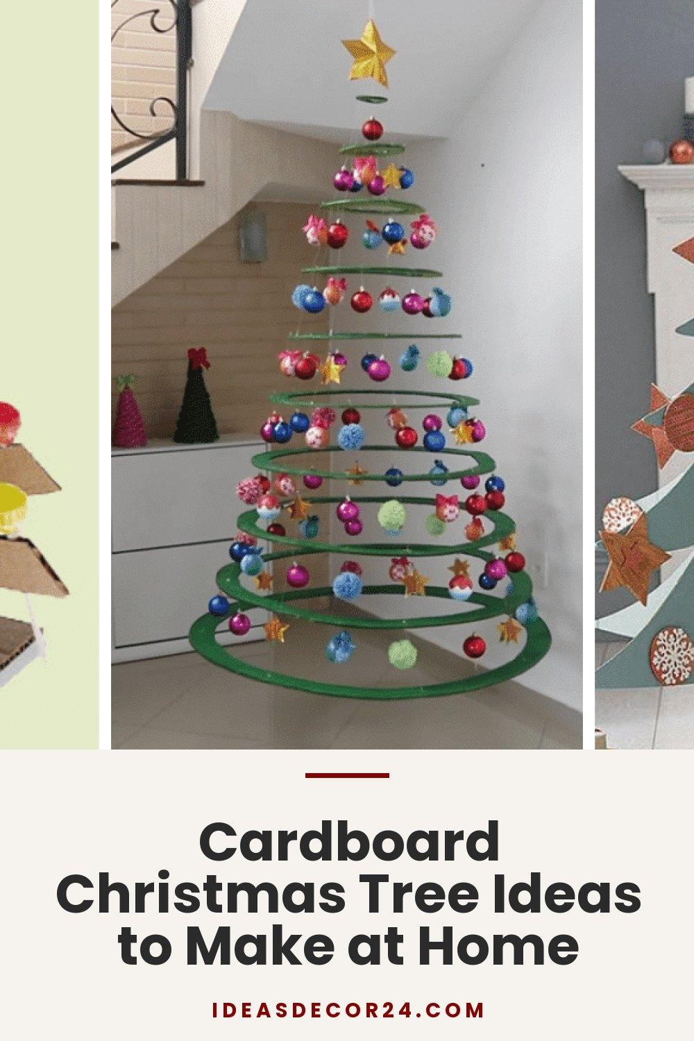 Cardboard Christmas Tree Ideas to Make at Home