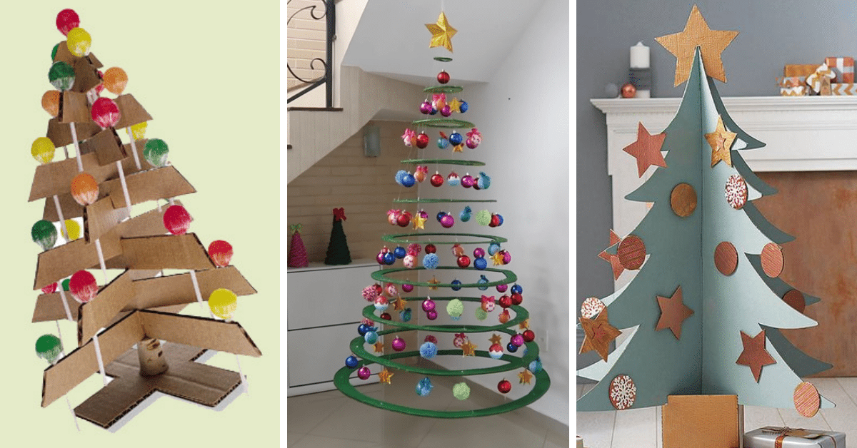 Awesome ideas for the cardboard Christmas tree