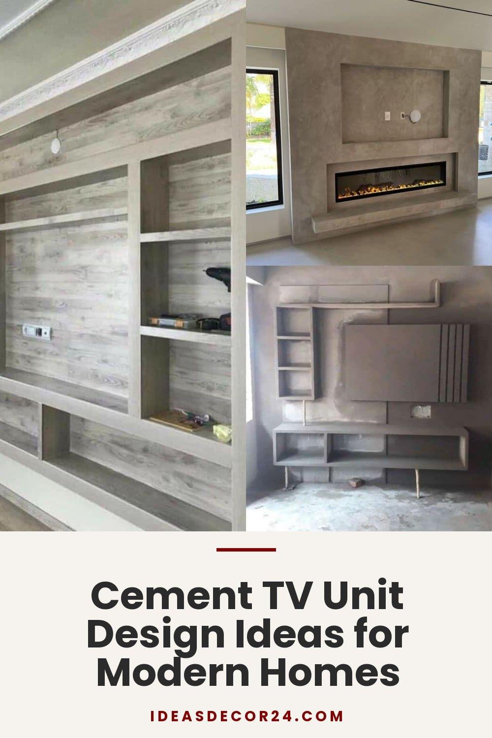 Cement TV Unit Design Ideas for Modern Homes