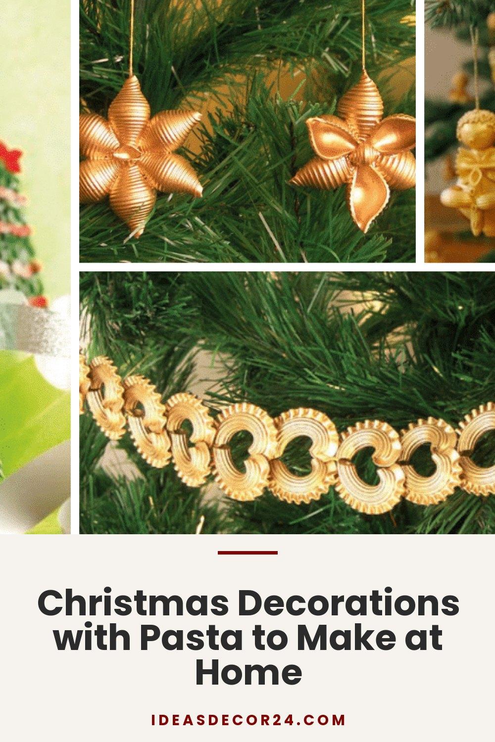 Christmas Decorations with Pasta to Make at Home