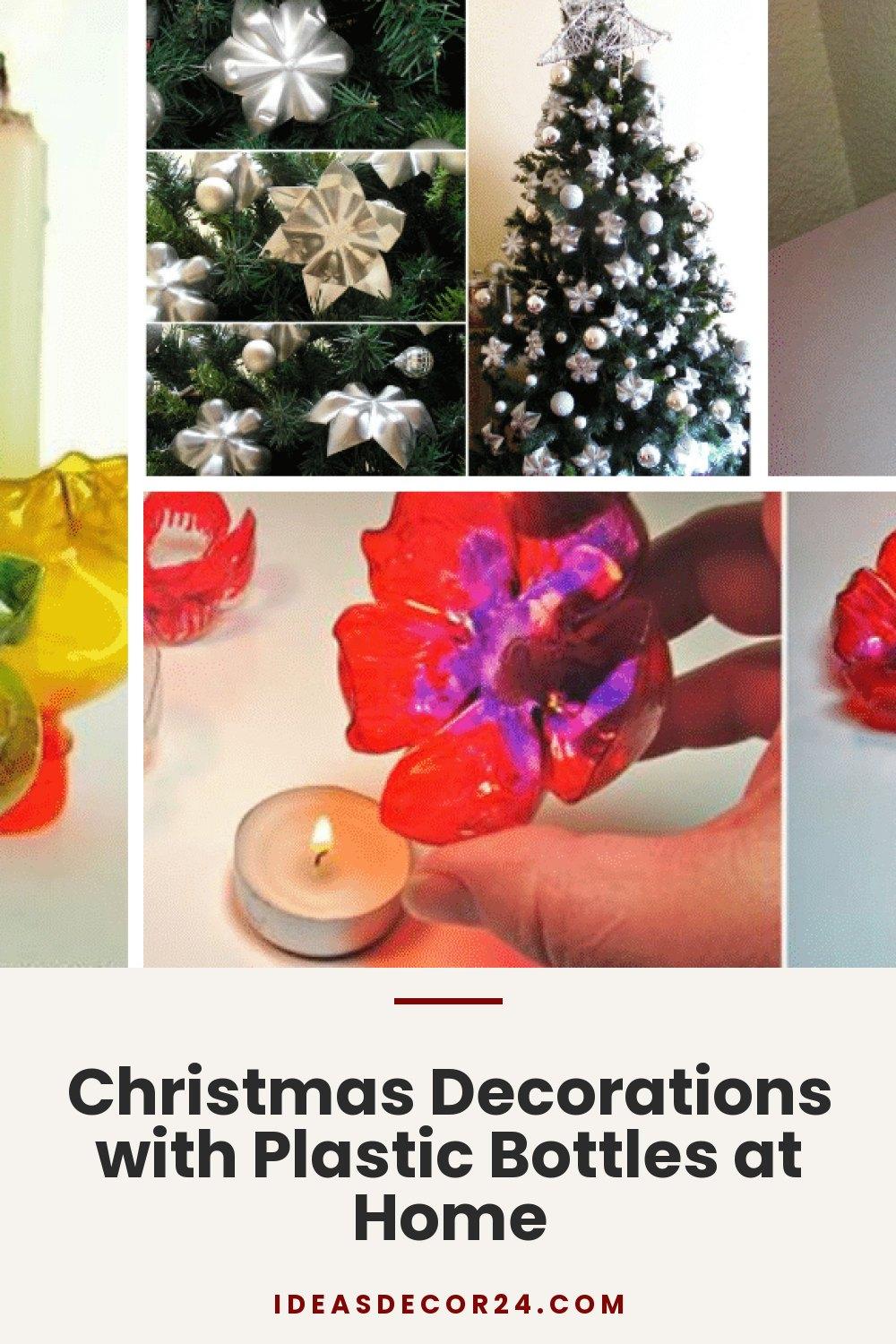 Christmas Decorations with Plastic Bottles at Home