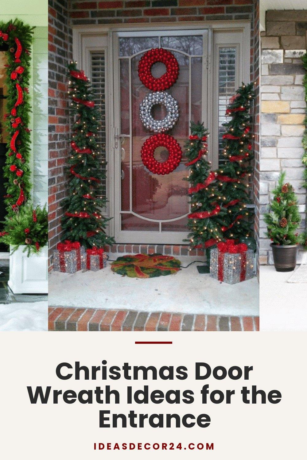 Christmas Door Wreath Ideas for the Entrance
