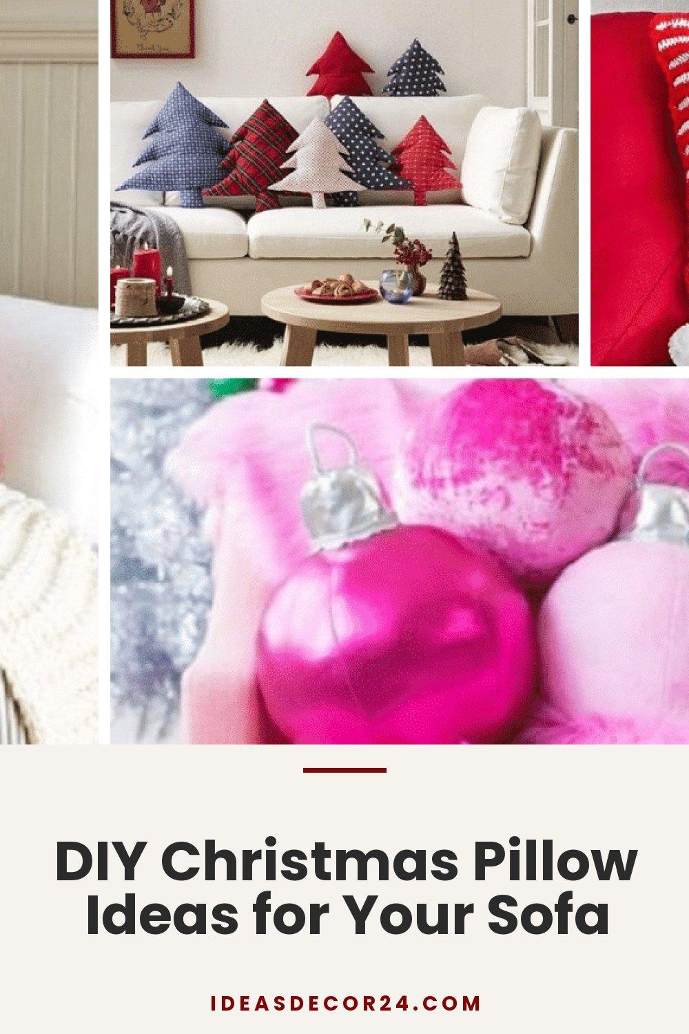 DIY Christmas Pillow Ideas for Your Sofa