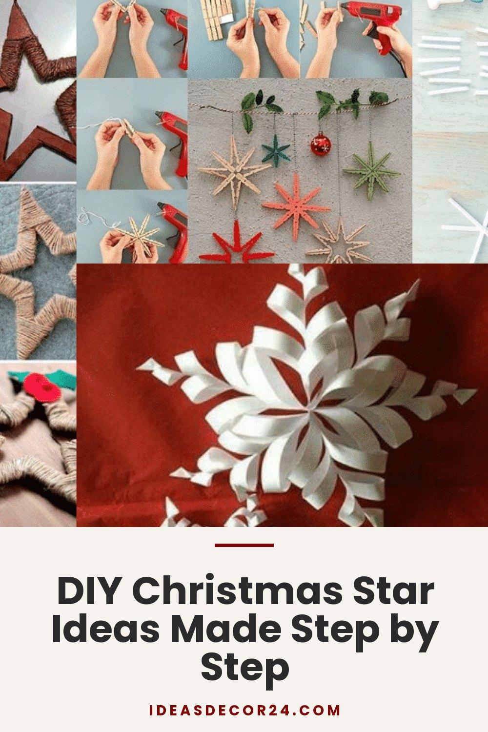 DIY Christmas Star Ideas Made Step by Step