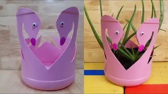 Craft Chic Flower Pots from Repurposed Fabric Softener Bottles craft chic flower pots from repurposed fabric softener bottles 1