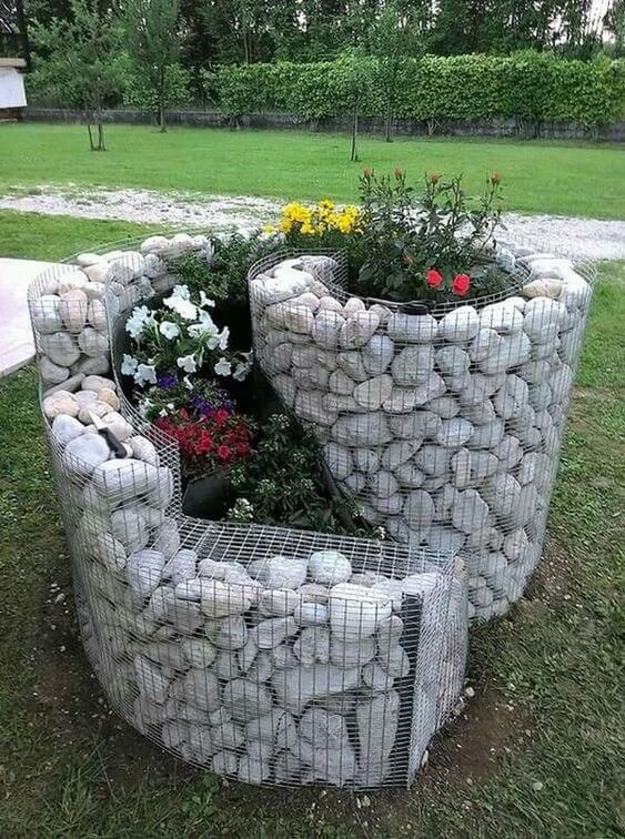 creative stone flower pot ideas 11
