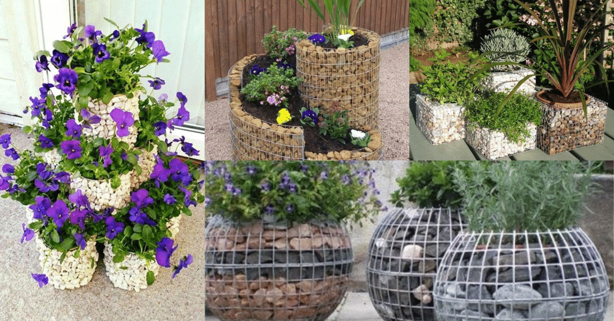 15+ Creative stone flower pot ideas