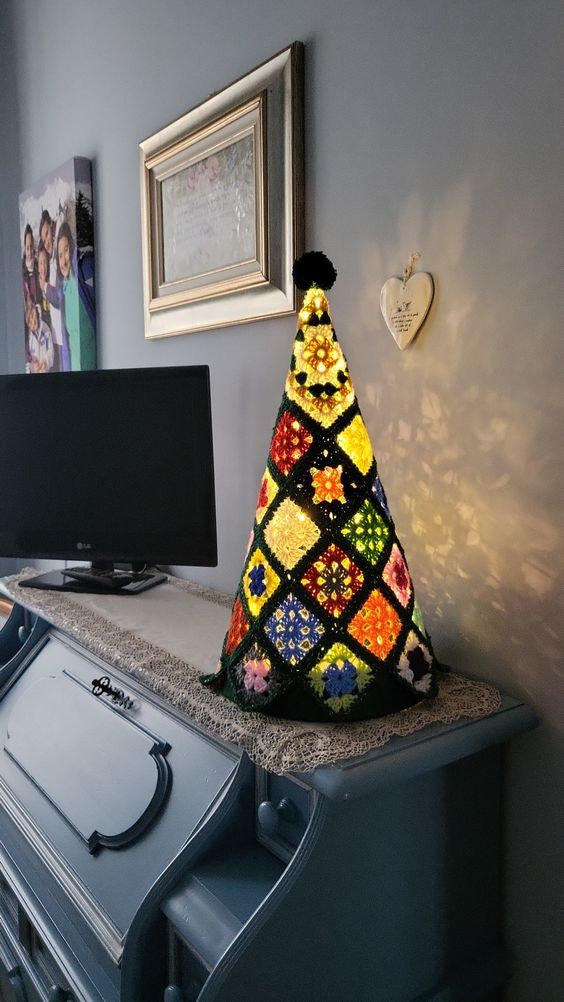 crochet christmas tree with granny squares 5