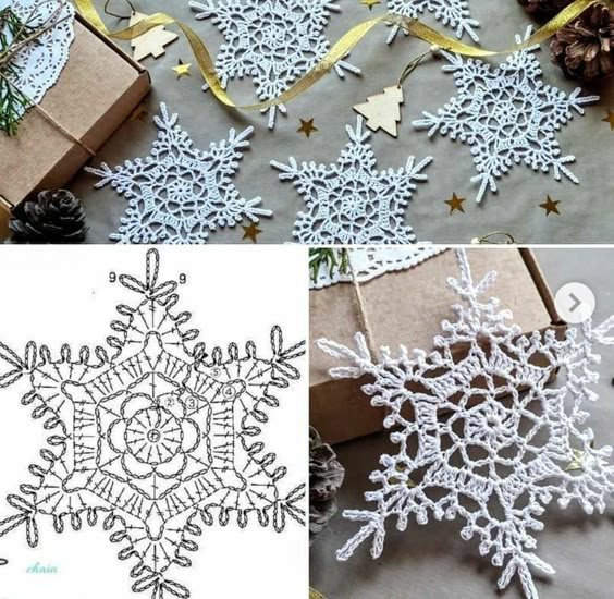 crochet snowflake graphics 4