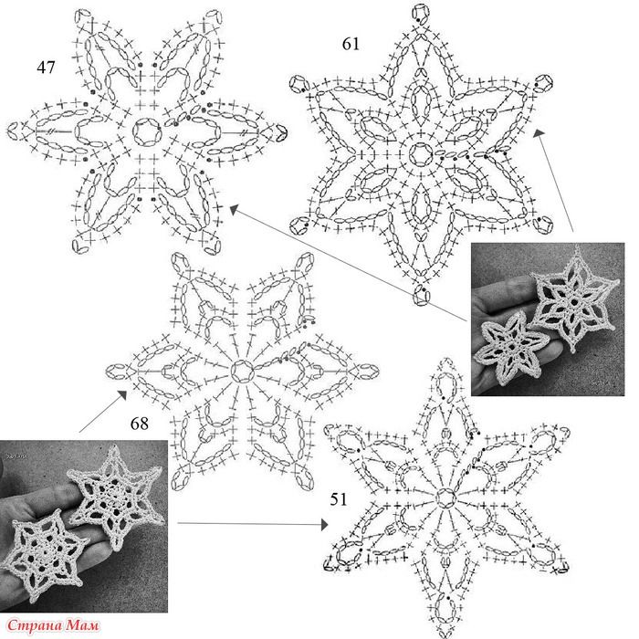 crochet snowflake graphics 5