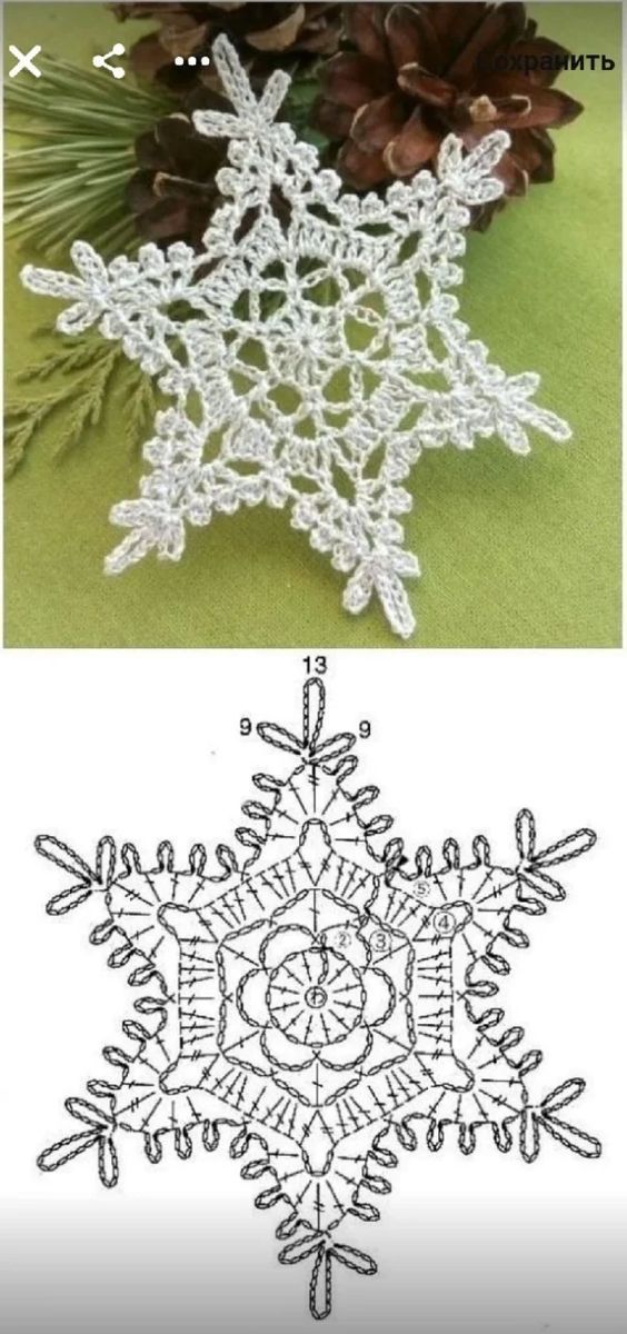 crochet snowflake graphics