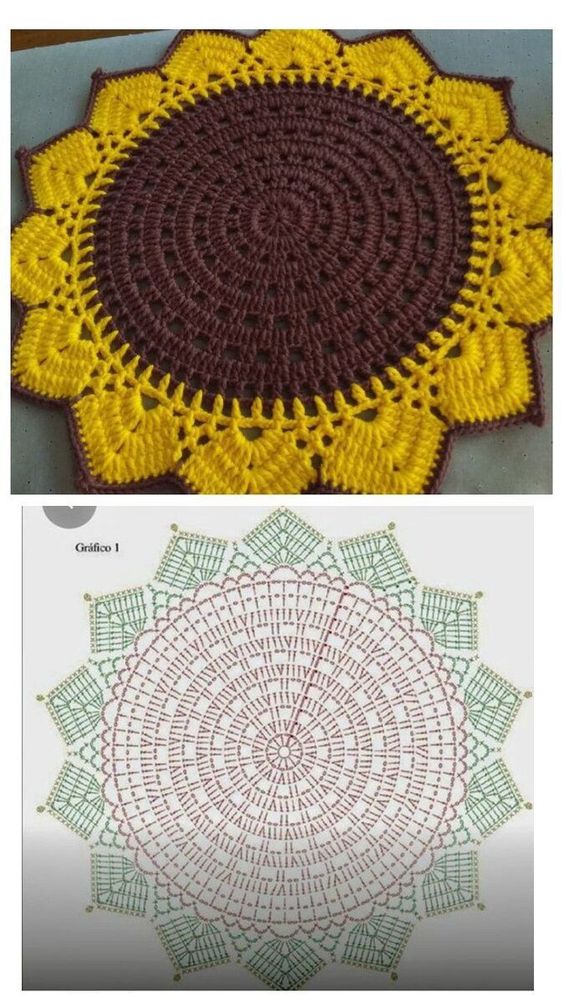 crochet sunflowers free pattern 1