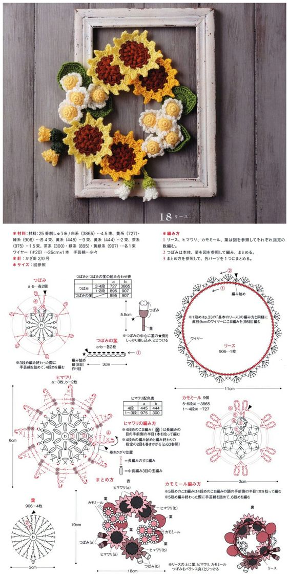 crochet sunflowers free pattern 9