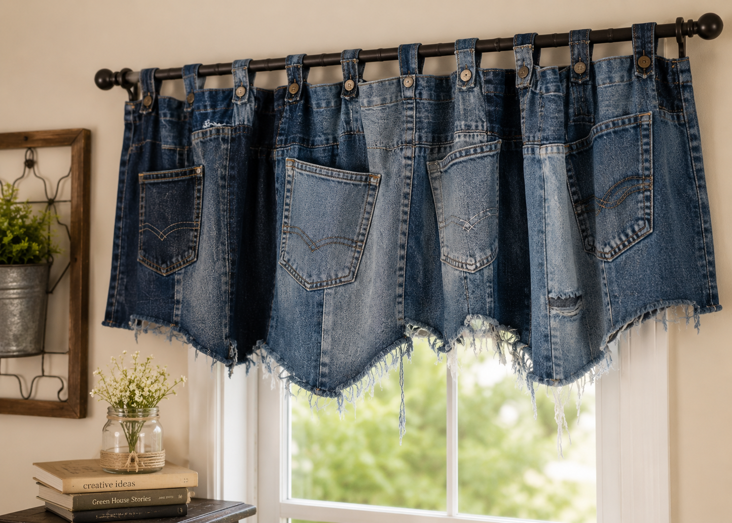 Curtains Made From Old Jeans: DIY Denim Decor curtains made from old jeans diy denim decor 1