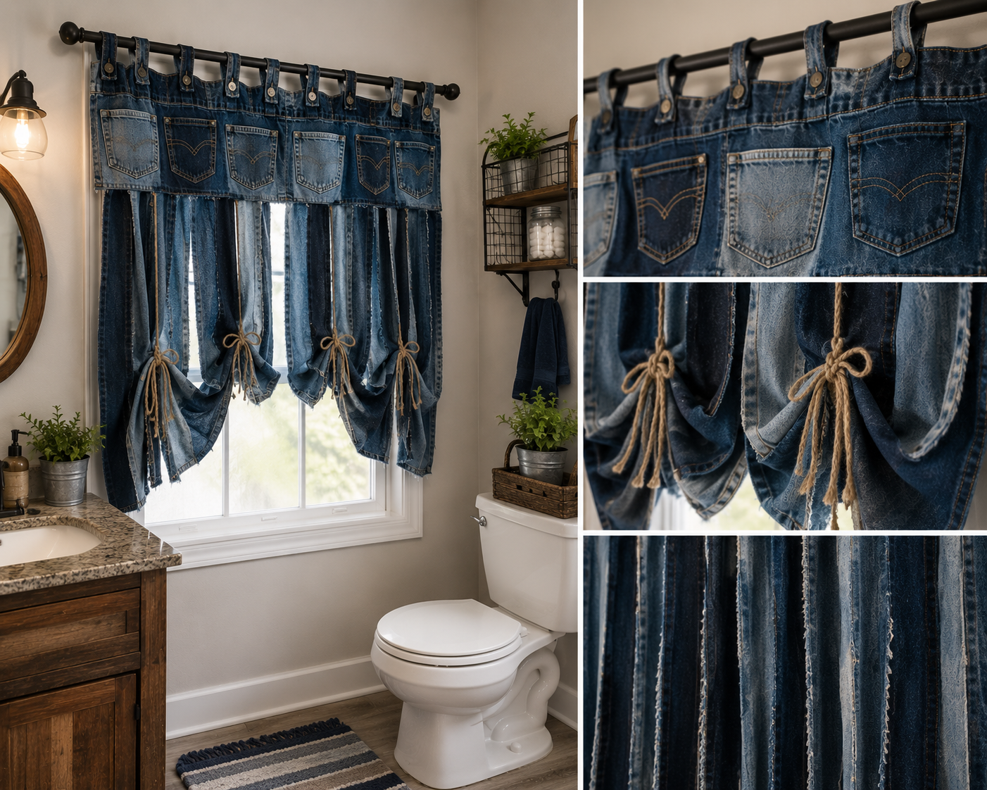 Curtains Made From Old Jeans: DIY Denim Decor curtains made from old jeans diy denim decor 9