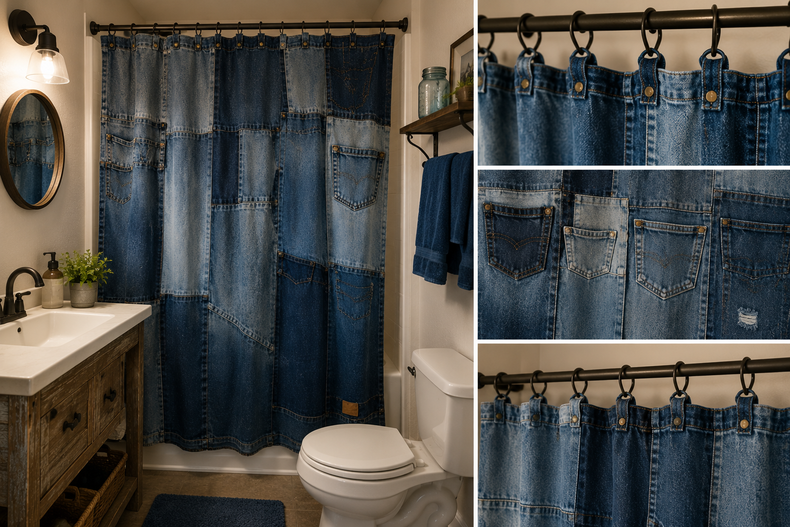 Curtains Made From Old Jeans: DIY Denim Decor curtains made from old jeans diy denim decor