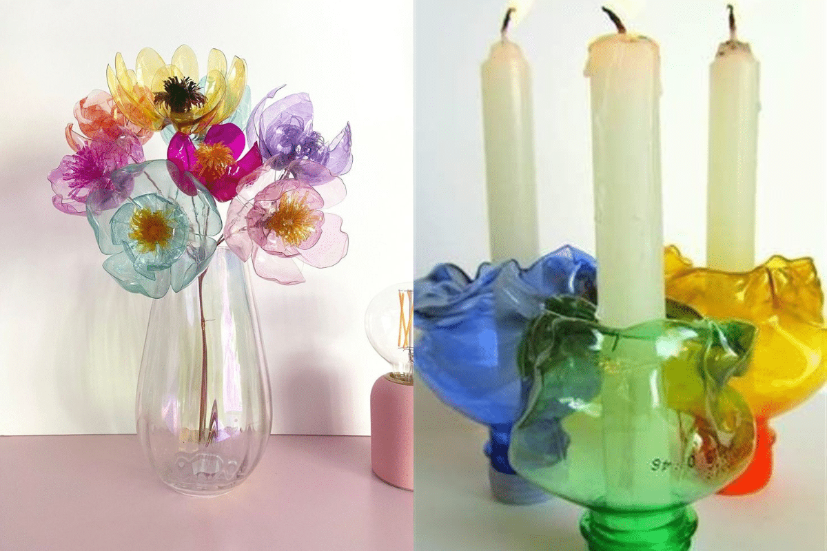 decorate your room with plastic bottles