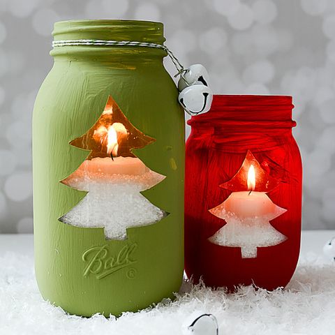 decorated christmas jars 1
