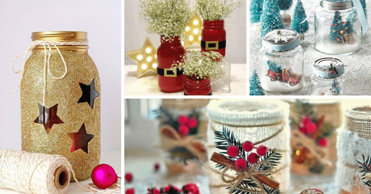 25+ Decorated Christmas jars