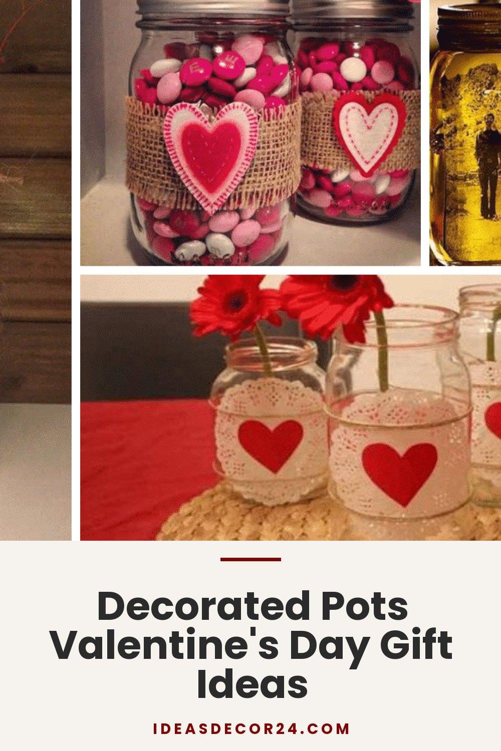 Decorated Pots Valentine's Day Gift Ideas