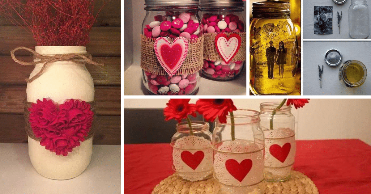 decorated pots for valentines day