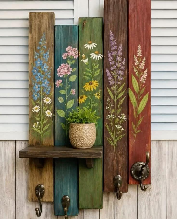 Beautiful Decorative Elements for the Home Made with Wood and Paint decorative elements for the home made with wood and paint 1